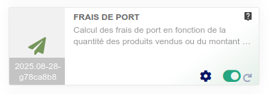 Le module Frais de port dans la configuration de dolibarr