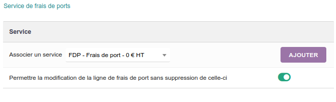 option modification ligne de FP